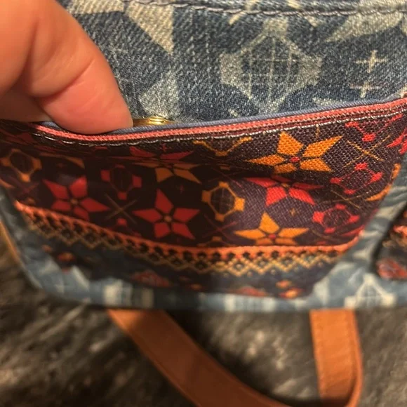 Desigual Crossbody Bag Patchwork Adjustable Boho Embroidered - Picture 3 of 13